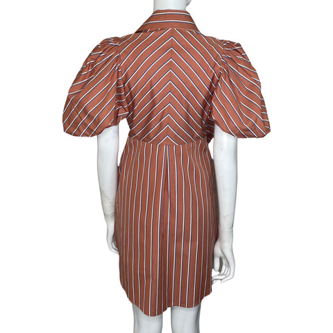 Camisa Silvia Tcherassi Rayas Naranja-Talla S