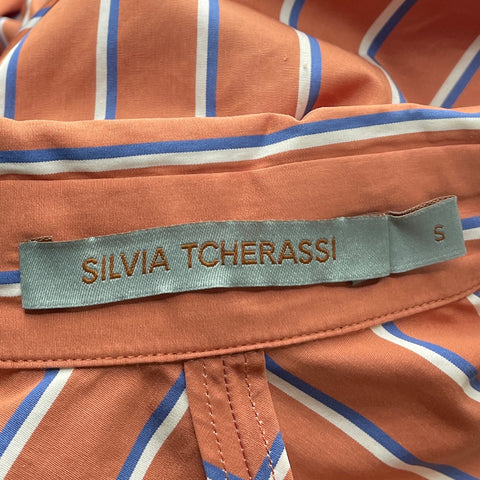 Camisa Silvia Tcherassi Rayas Naranja-Talla S