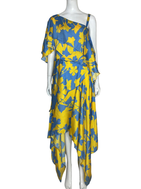 Vestido Clarissa Rosania Estampado Flores Amarillo-Talla S