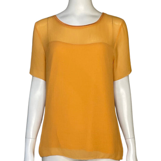 Blusa Zara Textura Naranja - Talla M