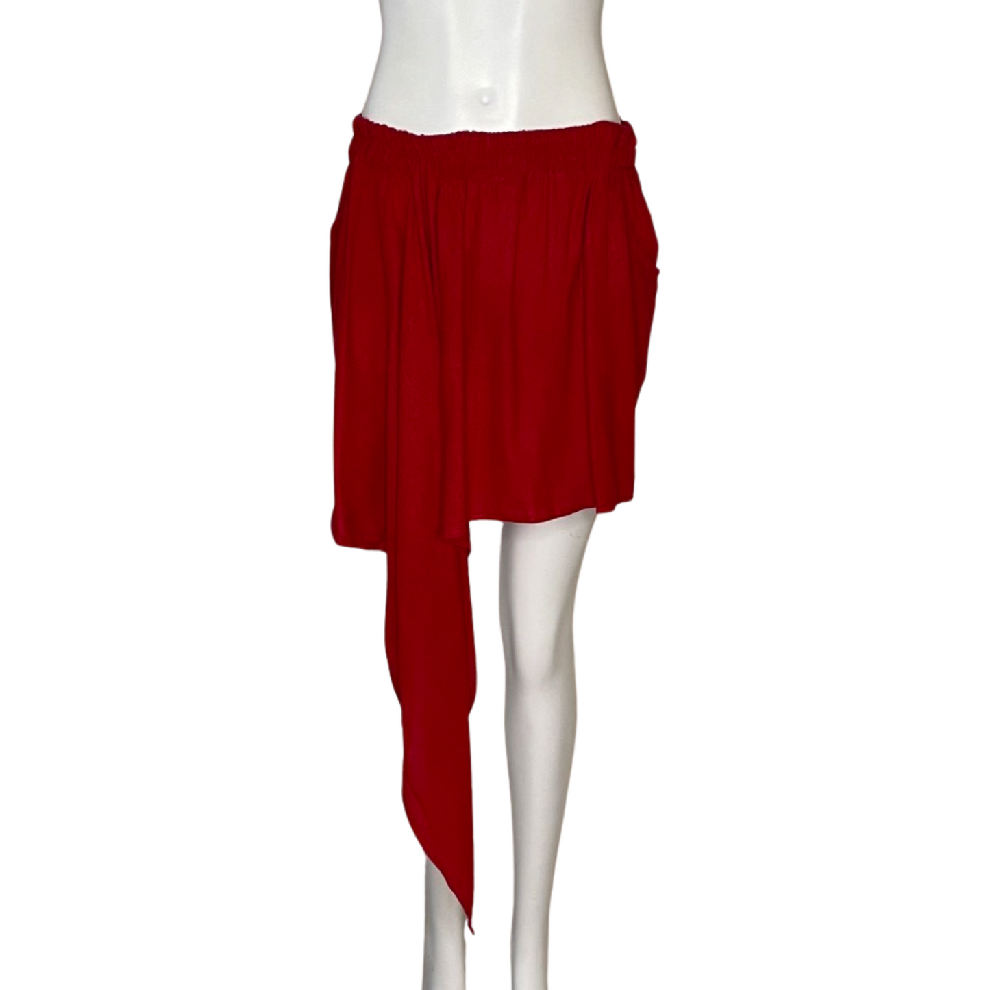 Falda Carla Andrea Asimetrica Roja - Talla S