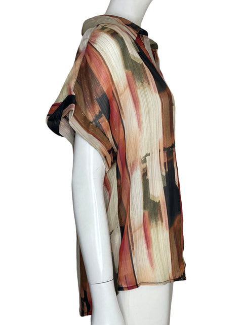 Blusa Dkny Estampado Marrón - Talla M