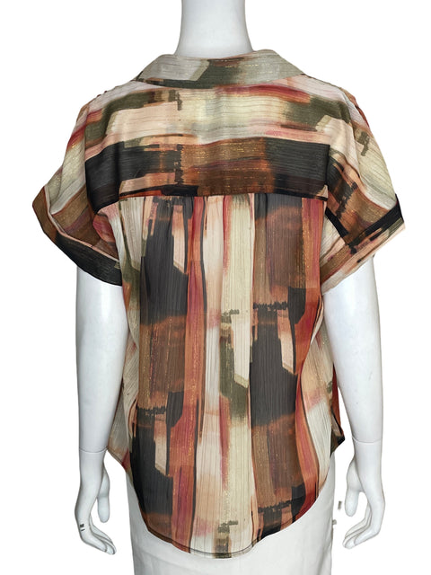 Blusa Dkny Estampado Marrón - Talla M