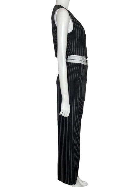 Set Chicme Rayas Pantalón+Vest Negro-Talla S