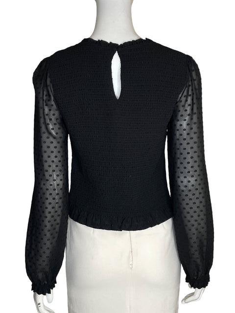 Blusa Laundry Mangas transparentes Negro - Talla M