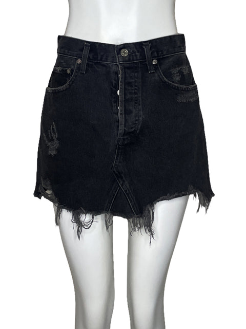 Falda Agolde Rasgado Negro - Talla S