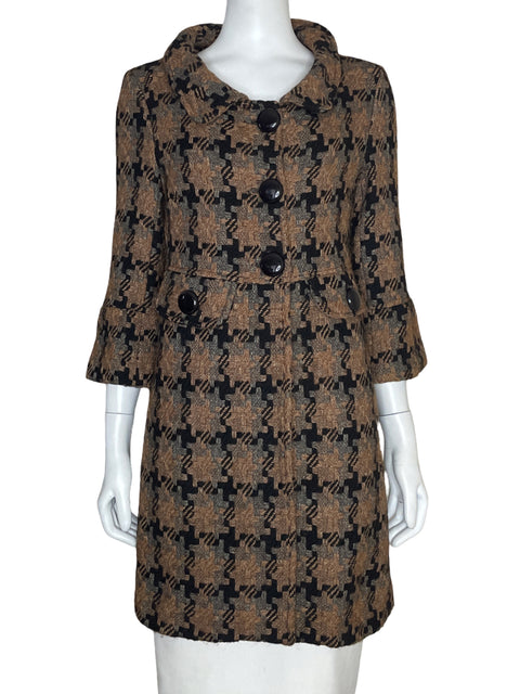 Chaqueta Daslu Tweed Largo Maron-Talla 38