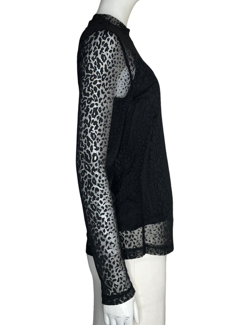 Blusa Vince Camuto Estampado Animal print Negro - Talla M