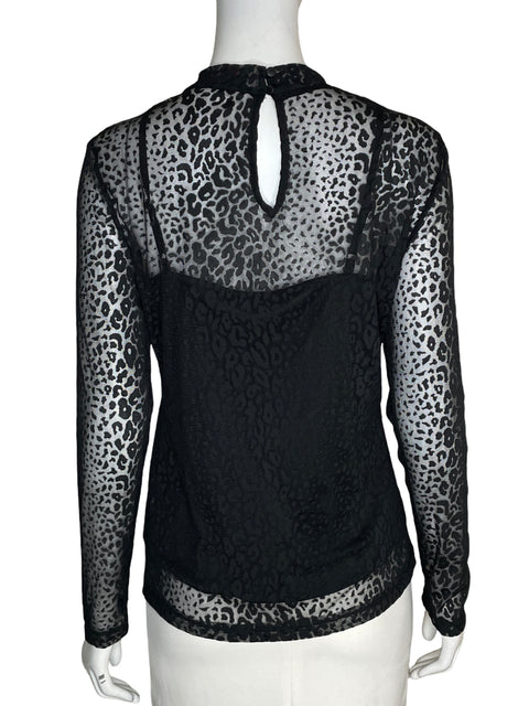 Blusa Vince Camuto Estampado Animal print Negro - Talla M