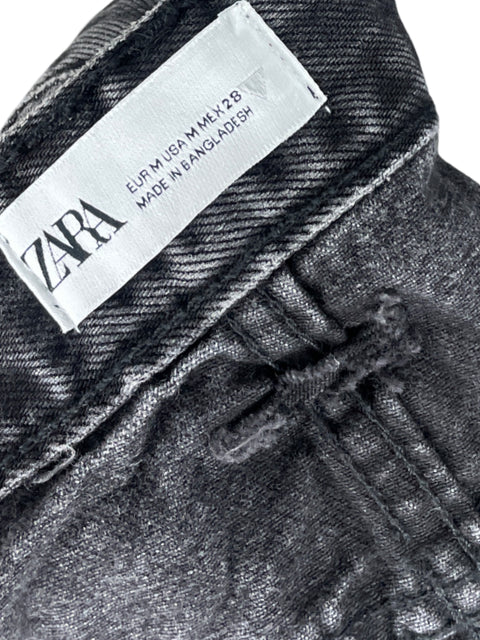 Falda Zara Doble Bolsillo Negro - Talla M