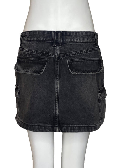 Falda Zara Doble Bolsillo Negro - Talla M