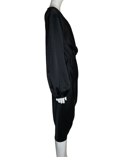 Vestido Renee C Cuello v Satinado Negro - Talla M