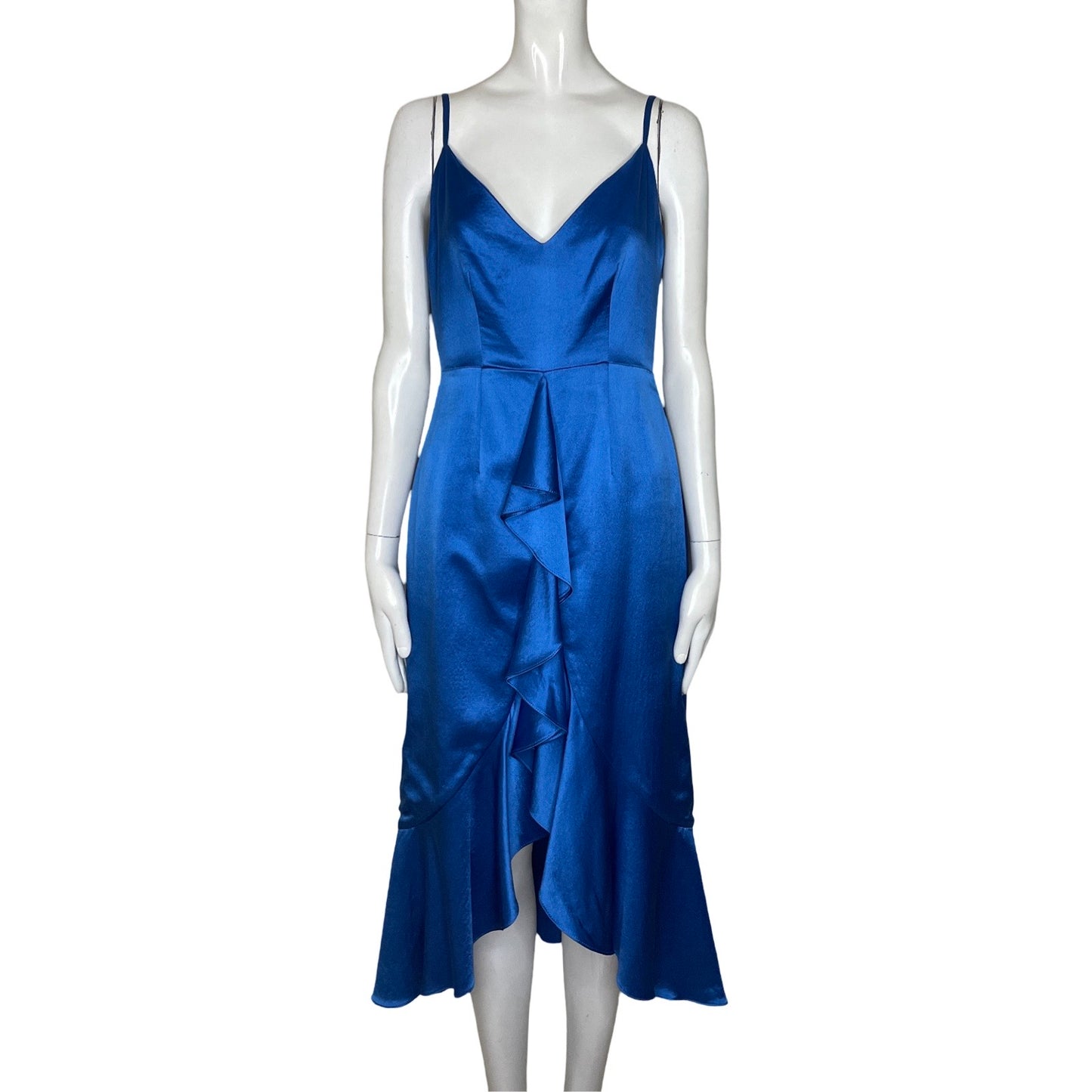 Vestido NORA NOH Tiras Flecos Azul - Talla 8