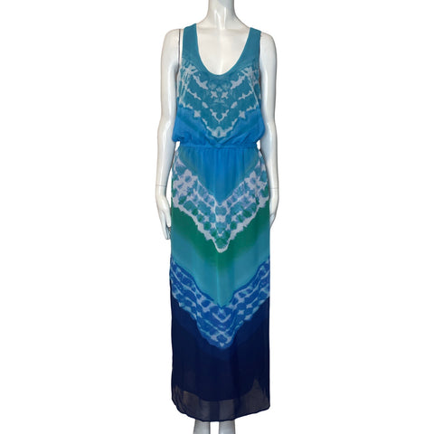Vestido Banana Republic Estampado Azul-Talla 6