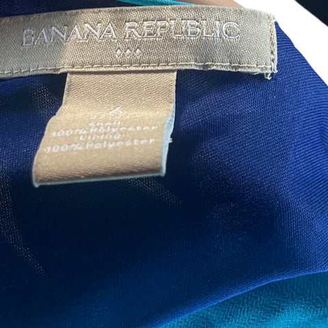 Vestido Banana Republic Estampado Azul-Talla 6