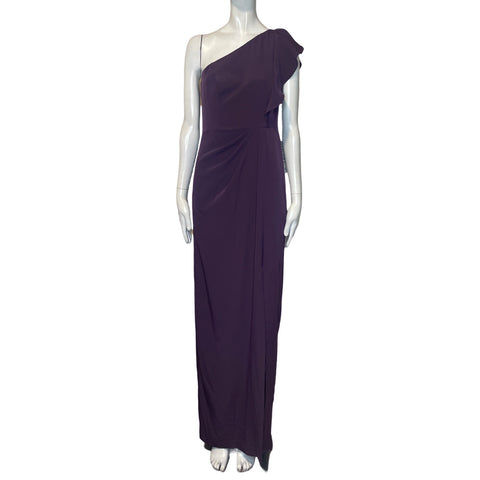Vestido Adrianna Papell One Shoulder 
Morado-Talla 2