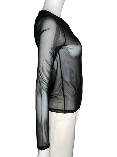 Top Tesoro TPS Mesh Manga Larga Negro-Talla M