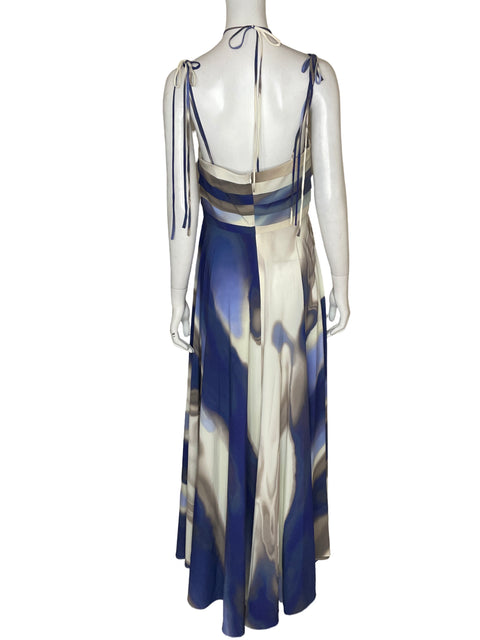 Vestido Vtch Plisado Estampado Azul - Talla L