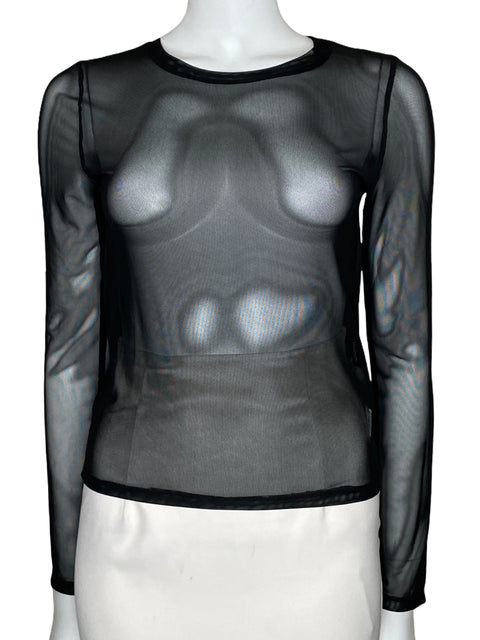 Top Tesoro TPS Mesh Manga Larga Negro-Talla M