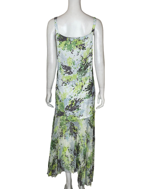 Vestido Bimba Y Lola Plisado Estampado Verde - Talla M