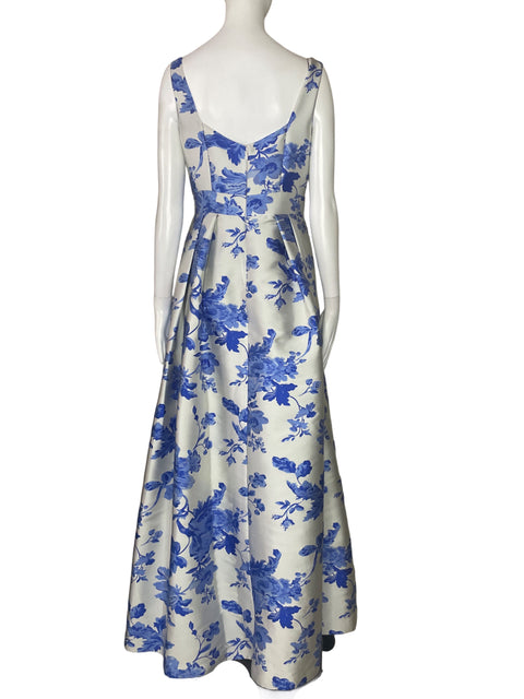 Vestido Eliza J Acampanado Estampado Blanco-Talla 4