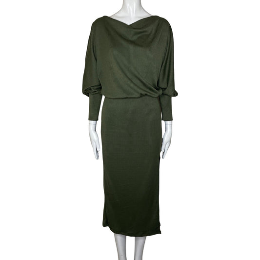 Vestido LULUS Mangas Larga Abertura Verde - Talla S