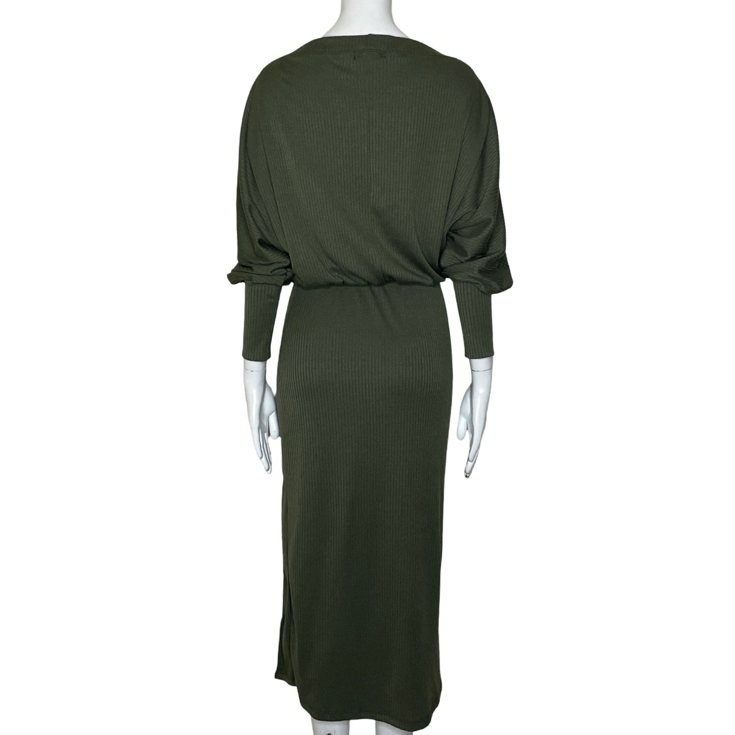 Vestido LULUS Mangas Larga Abertura Verde - Talla S