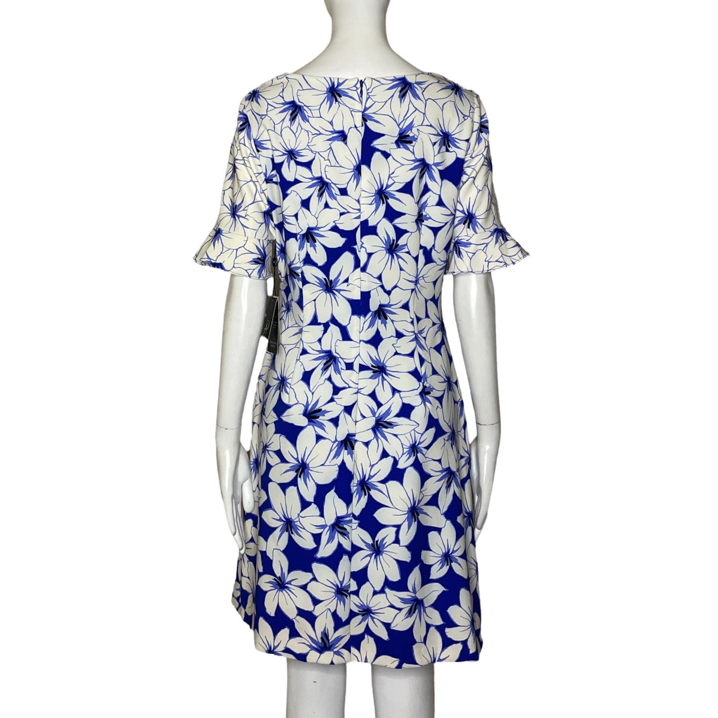 Vestido ADRIANNA PAPELL Drapeado Floral  Azul - Talla 6