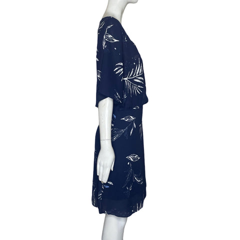 Vestido Lunelli Cuello Cruzado Azul-Talla S