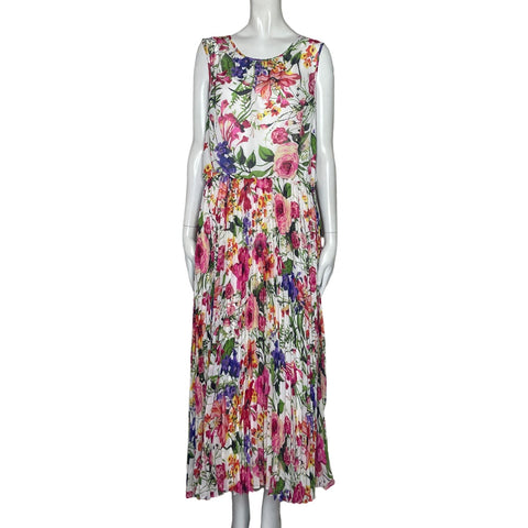 Vestido Donna Ricco Sin Mangas Flowers 
Rosado-Talla 8