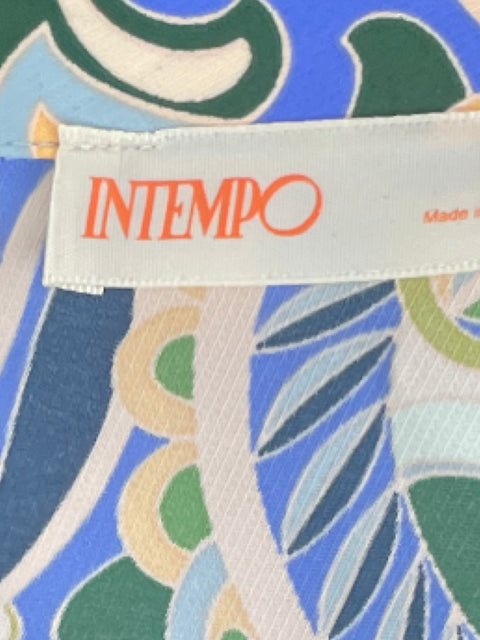 Vestido Intempo Estampado Verde-Talla M