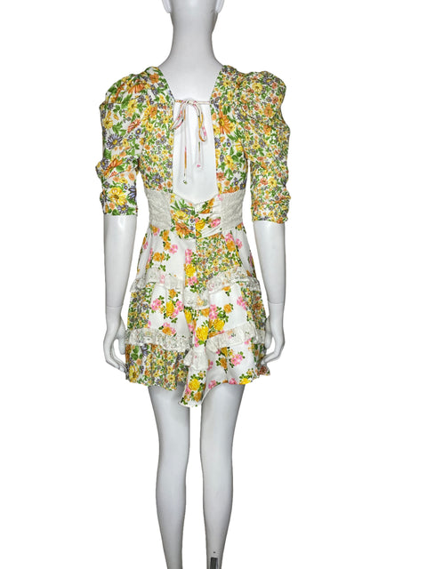 Vestido For Love + Lemons Floral Blanco - Talla S