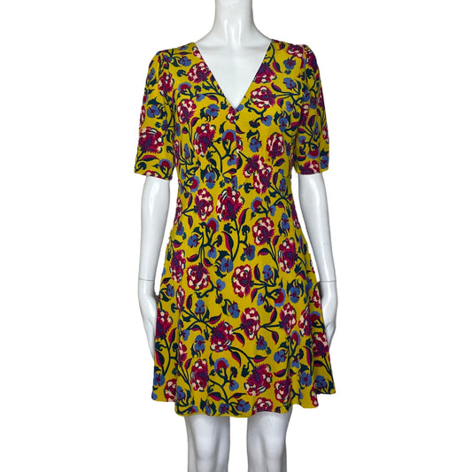 Vestido SALONI Floral Amarillo - Talla 6