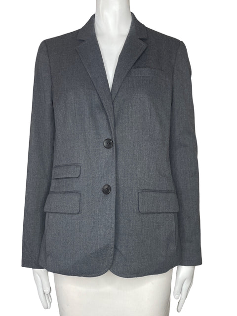 Blazer Gap Bolsillos Dos Botones Gris-Talla 6