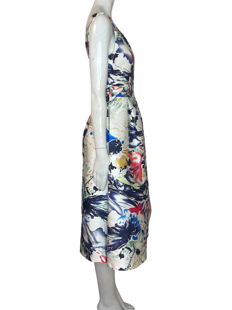 Vestido Tesoro TPS Estampado Campana Blanco-Talla S