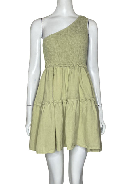 Vestido Girl And The Sun One Shoulder Verde - Talla M