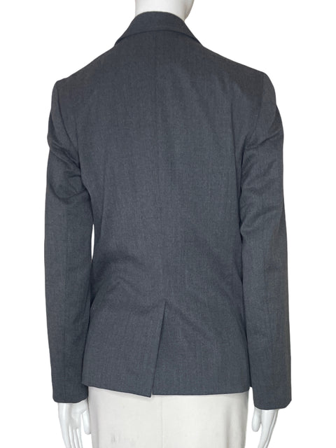 Blazer Gap Bolsillos Dos Botones Gris-Talla 6