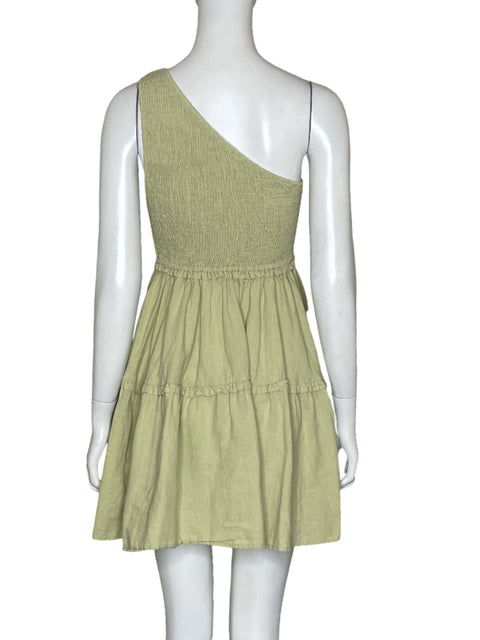 Vestido Girl And The Sun One Shoulder Verde - Talla M