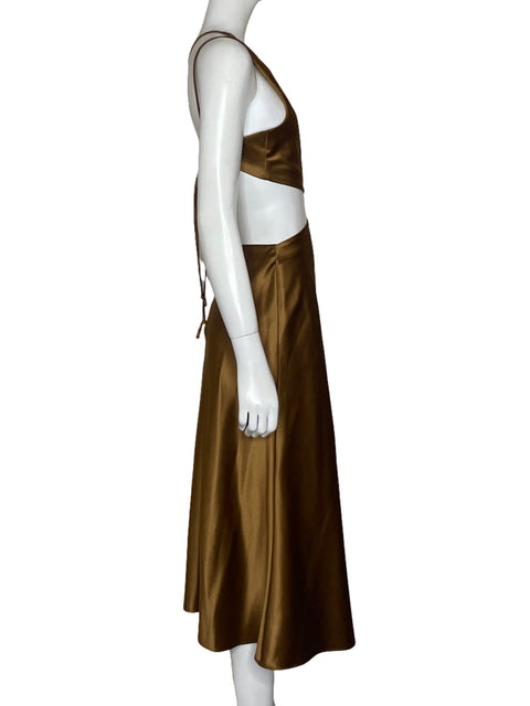 Vestido LPA CutOut Marrón - Talla XS