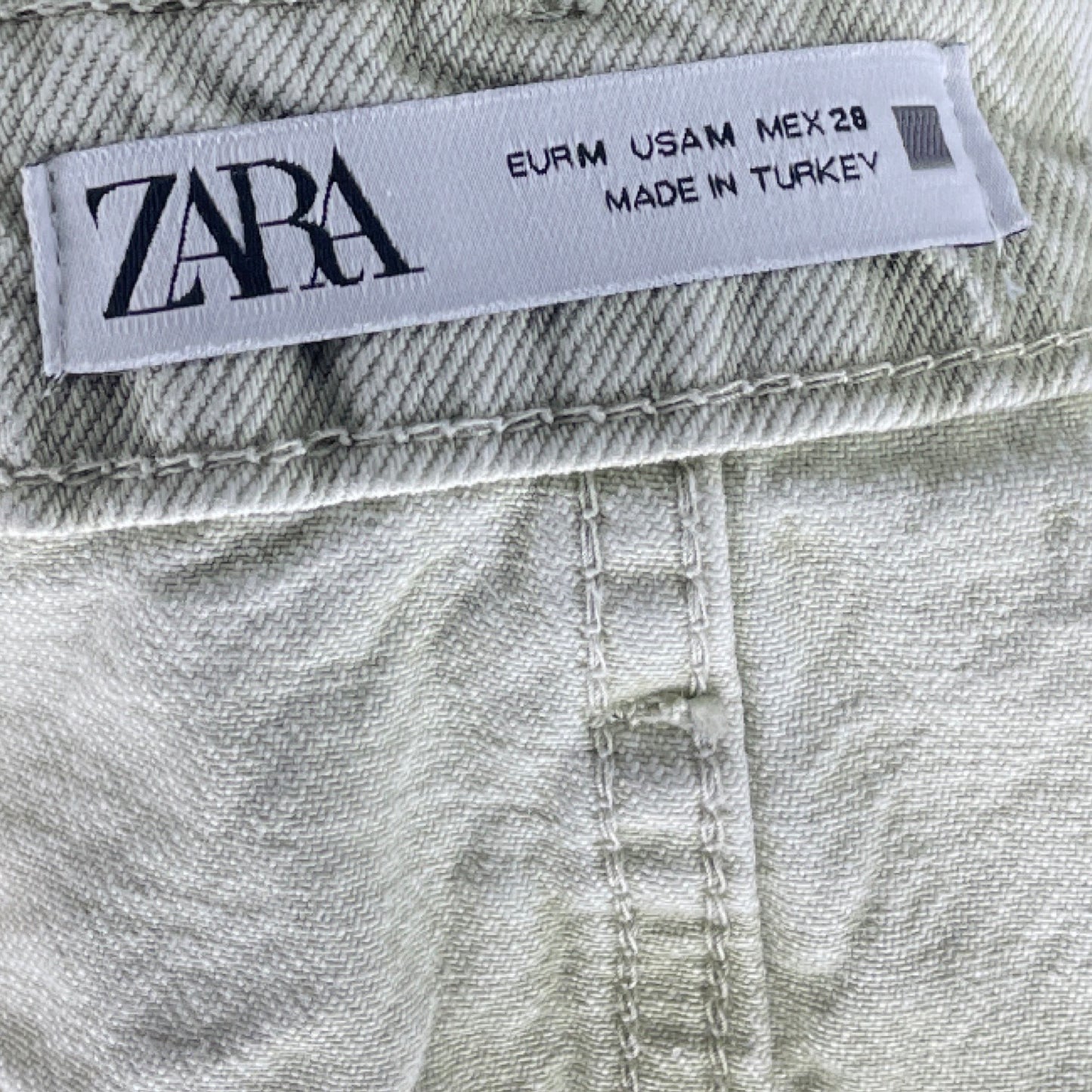 Falda ZARA Denim Verde - Talla L