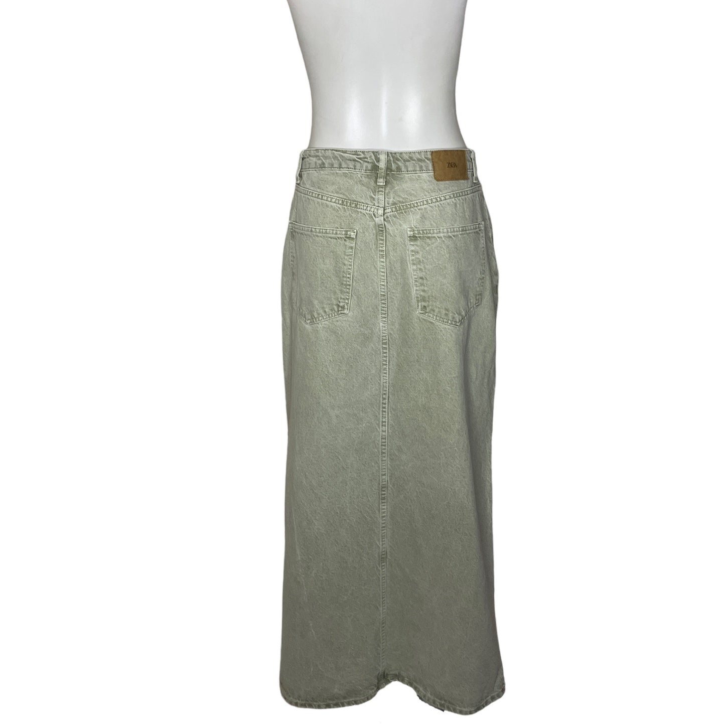 Falda ZARA Denim Verde - Talla L