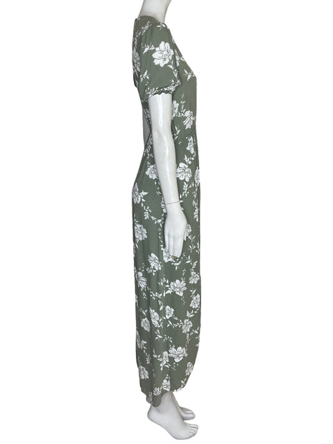 Vestido Emory Park Estampado Floral Verde-Talla S