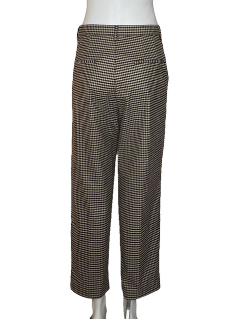 Pantalón Sfera Basic Cuadros Marrón-Talla 40