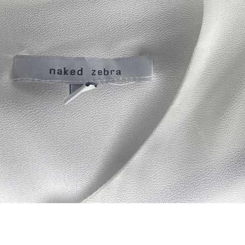 Blusa Naked Zebra Hombrso Vuelos Blanco-Talla M