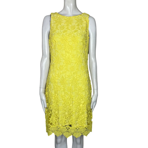 Vestido Ralph Lauren Encaje Amarillo-Talla 6