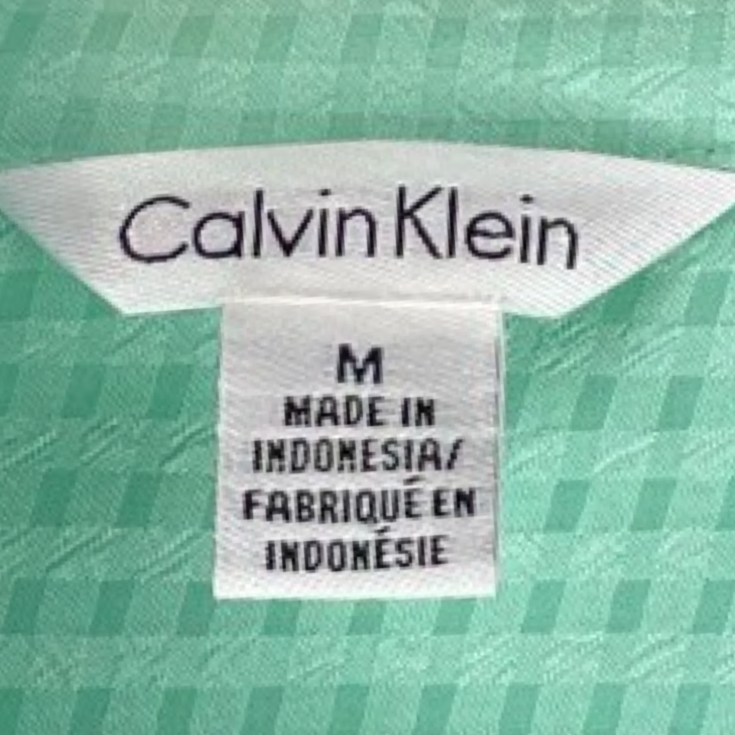 Camisa Calvin Klein Bolsillos Verde Aqua-Talla M