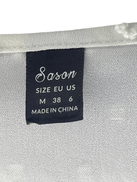 Vestido Sason Encaje Blenco-Talla M