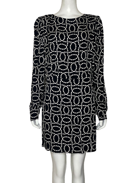 Vestido H&M Estampado Negro-Talla L