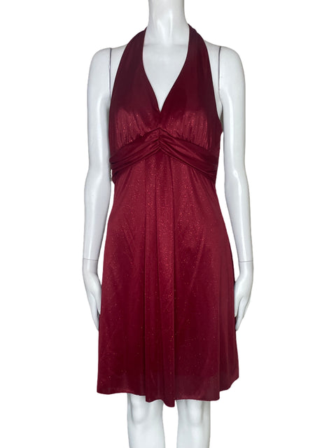 Vestido Angelica's Corner Brillo Halter Rojo-Talla S
