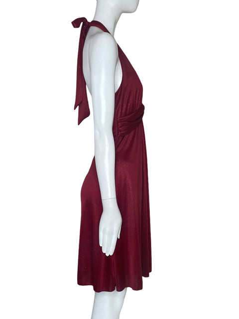 Vestido Angelica's Corner Brillo Halter Rojo-Talla S